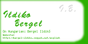 ildiko bergel business card